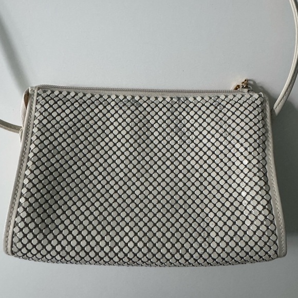 Whiting & Davis Vintage Cream Mesh Crossbody / Clutch purse - Picture 5 of 15